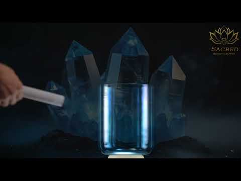 7" D-29 Caribbean Blue Crystal Singing Bowl