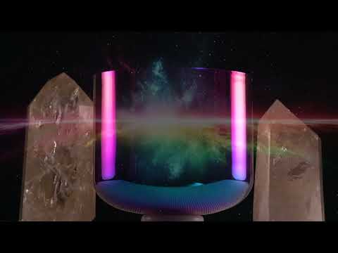 11" D#+43 Celestial Rainbow Crystal Singing Bowl